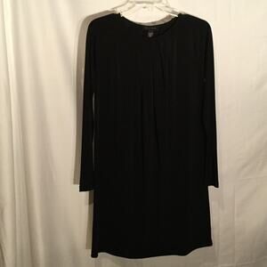 Context S  black dress with gathers nwot
